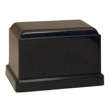 Medm Taylor Urns 120BK Cultured Granite Cremation Oceanic Adult Urn; Black 120BK